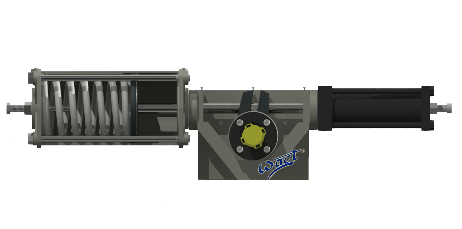 Single Acting Spring Return Canted Hydraulic Actuator 