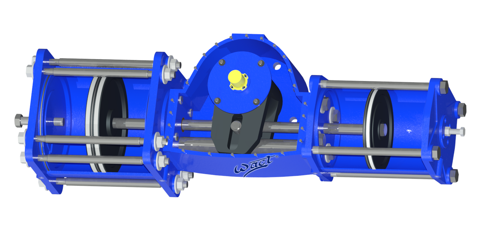 Dual Cylinder Double Acting Pneumatic Actuator
